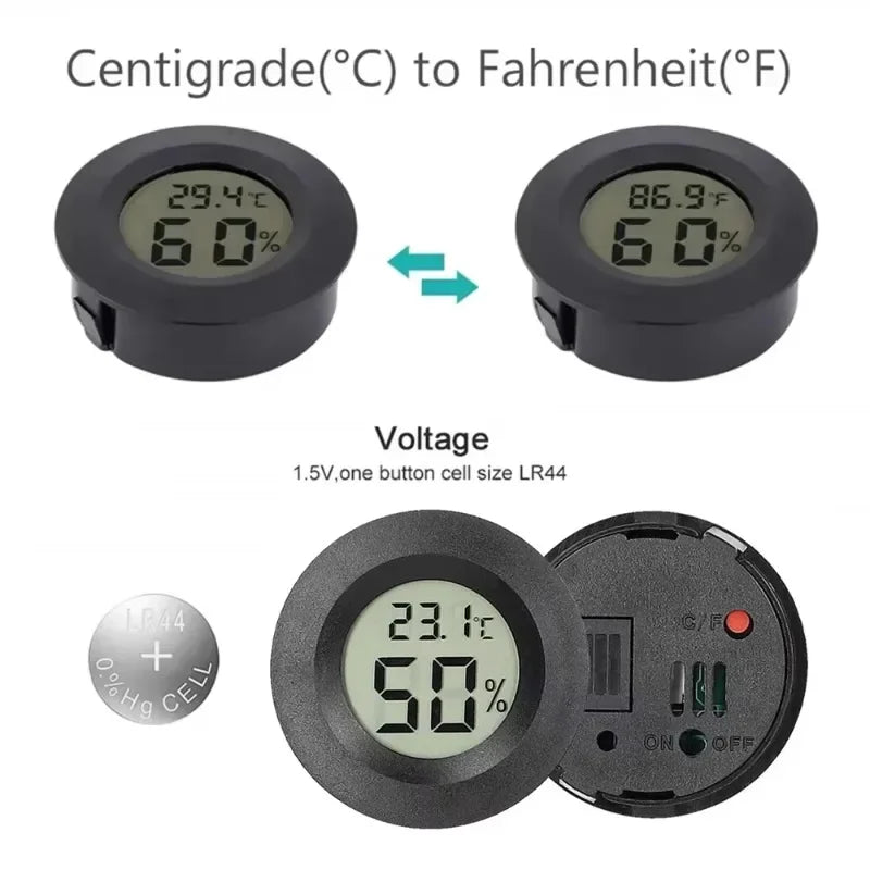 Mini Digital Thermometer Hygrometer for Fridge & Indoor (1-4 Pcs) Digital Thermometer Hygrometer Babs