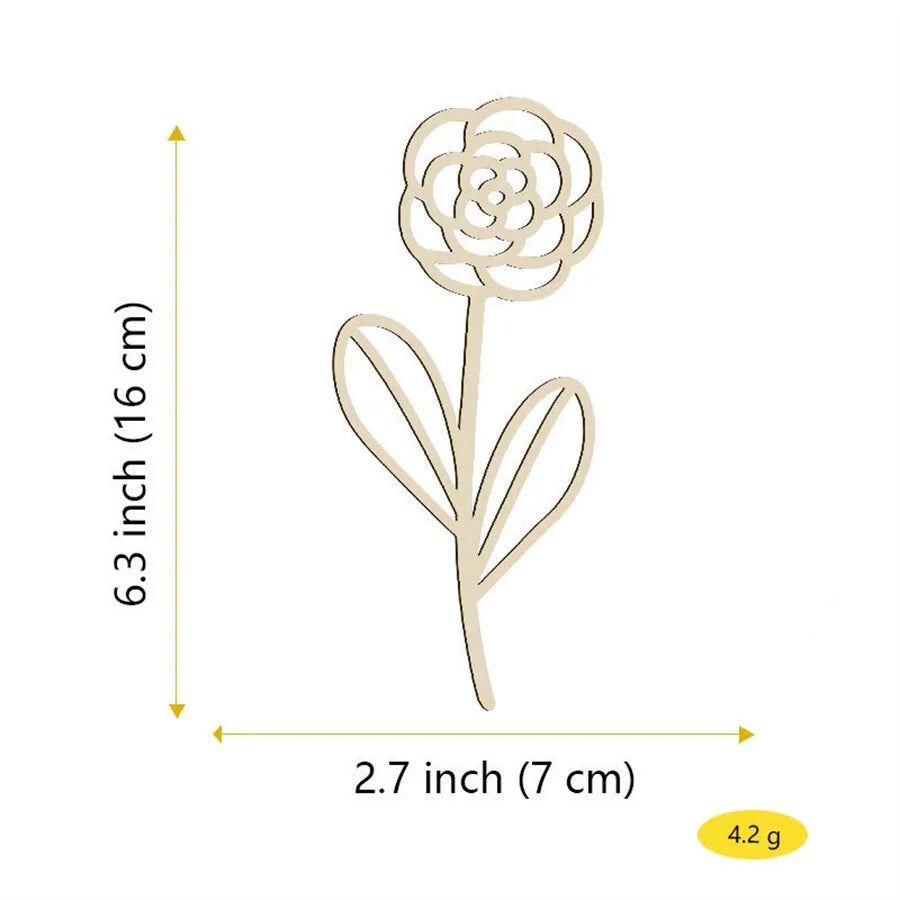 Wooden Hollow Flower Vase – Decorative Home Decor Gift Decorative Wood Vase Babs white