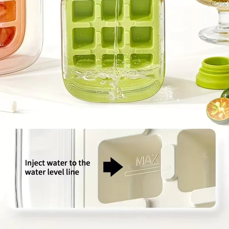 2-in-1 Ice Cube Tray Water Bottle 500/800ml – Portable Ice Maker Ice Cube Tray Bottle Babs