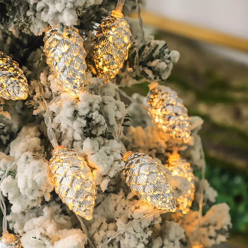 Pine Cone String Lights 1.6M 10 LED Christmas Fairy Lights Christmas String Lights Babs