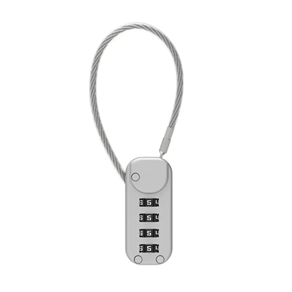 4-Digit Zinc Alloy Combination Padlock – Travel & Luggage Lock Combination Padlock Babs Silver