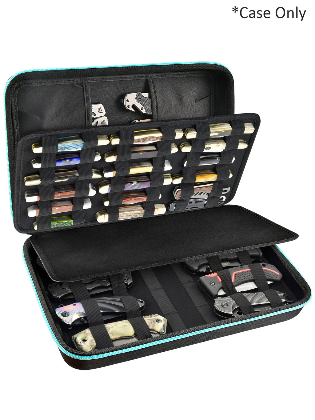 Knife Display Case – 56+ Slot Pocket & Folding Knife Organizer Knife Storage Organizer Babs