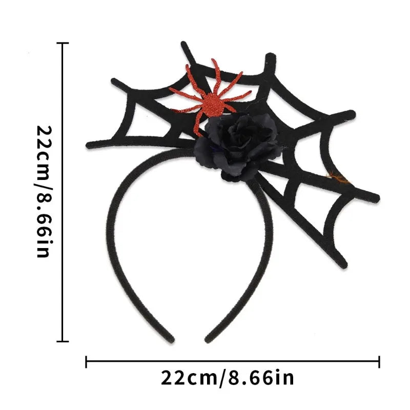 Halloween Witch Hat Headband with 3D Spider | Party Costume Hoop Halloween Costume Headband Babs