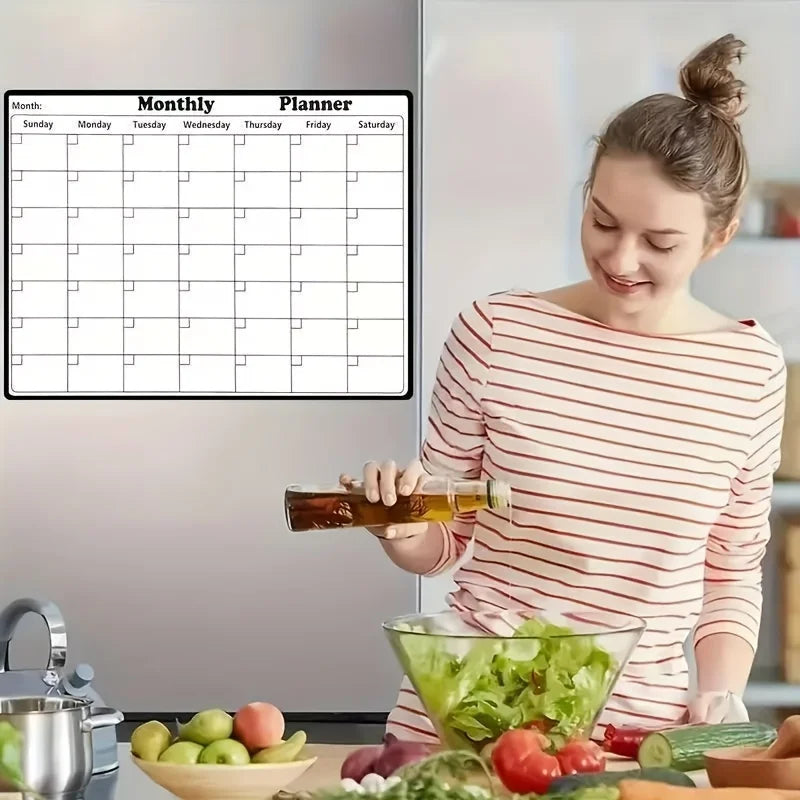 Magnetic Whiteboard Calendar Sticker – Weekly & Monthly Planner Whiteboard Planner Sticker Babs