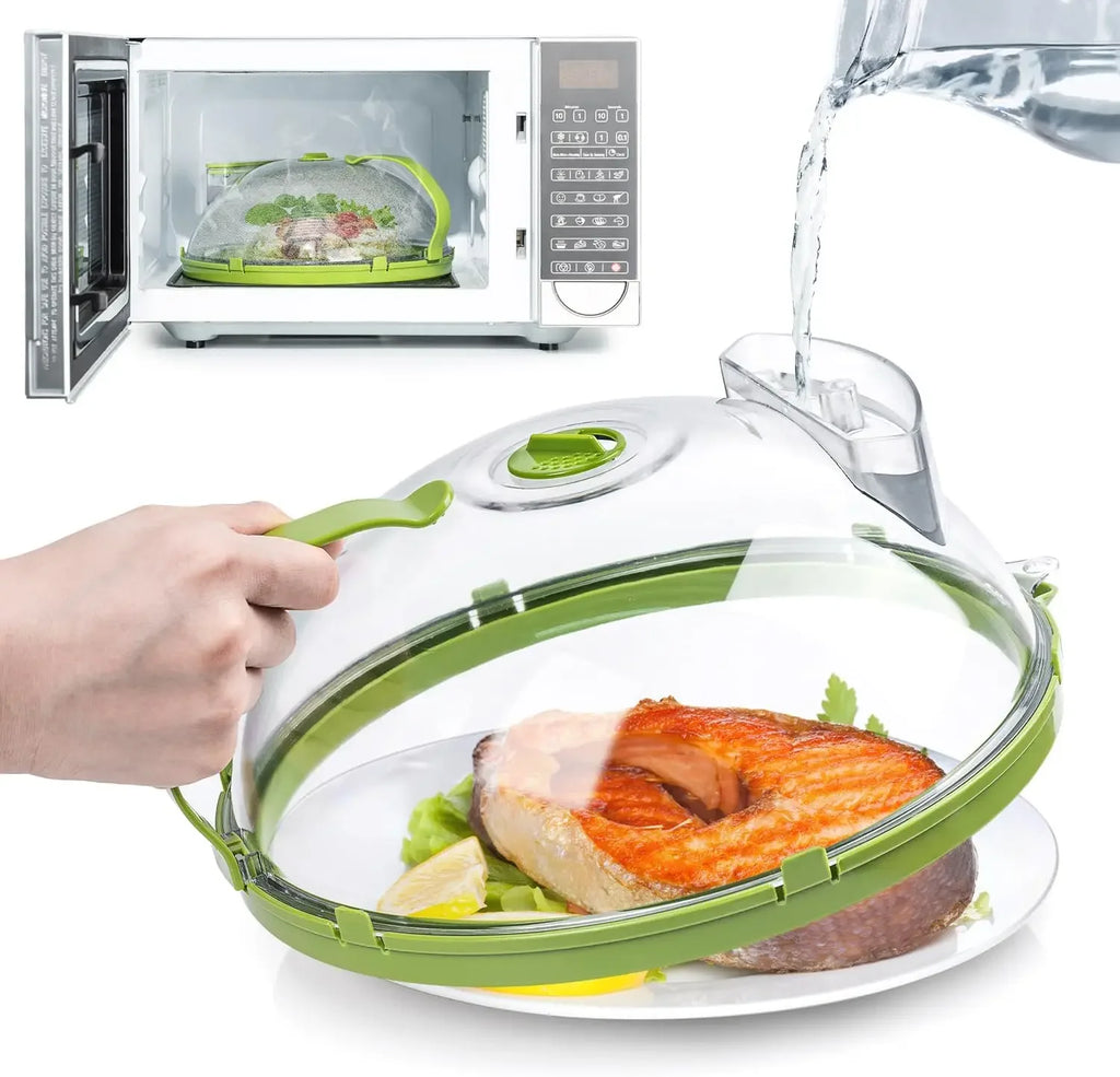 Clear Microwave Food Cover with Steamer & Handle Microwave Food Cover Babs 1PC