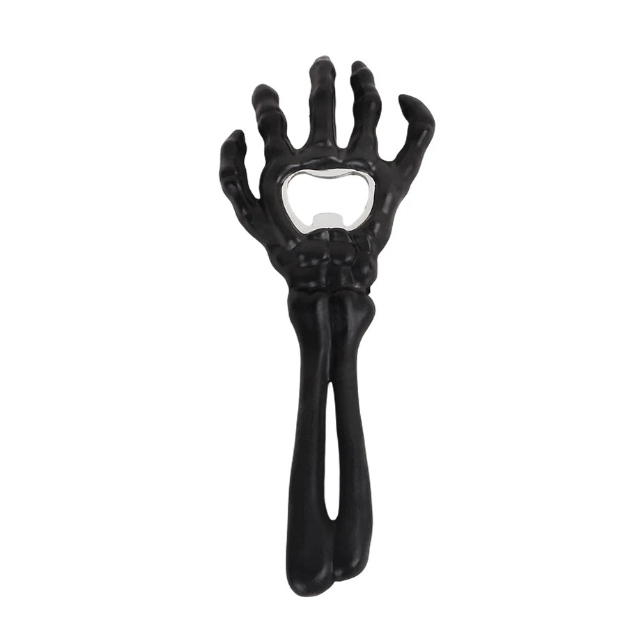 Skeleton Hand Bottle Opener – Black Metal Halloween Bar Tool Novelty Bottle Opener Babs A01