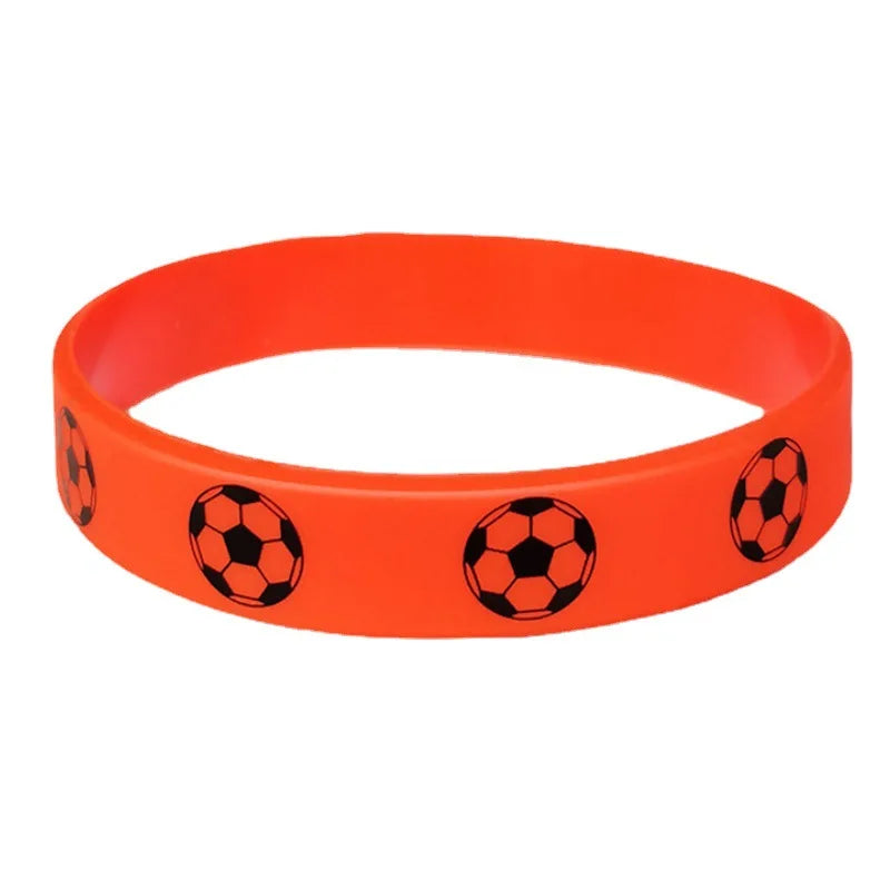 Soccer Silicone Wristbands 6-42 Pcs | Party Favors & Events Silicone Wristbands Babs Red 24 Pcs