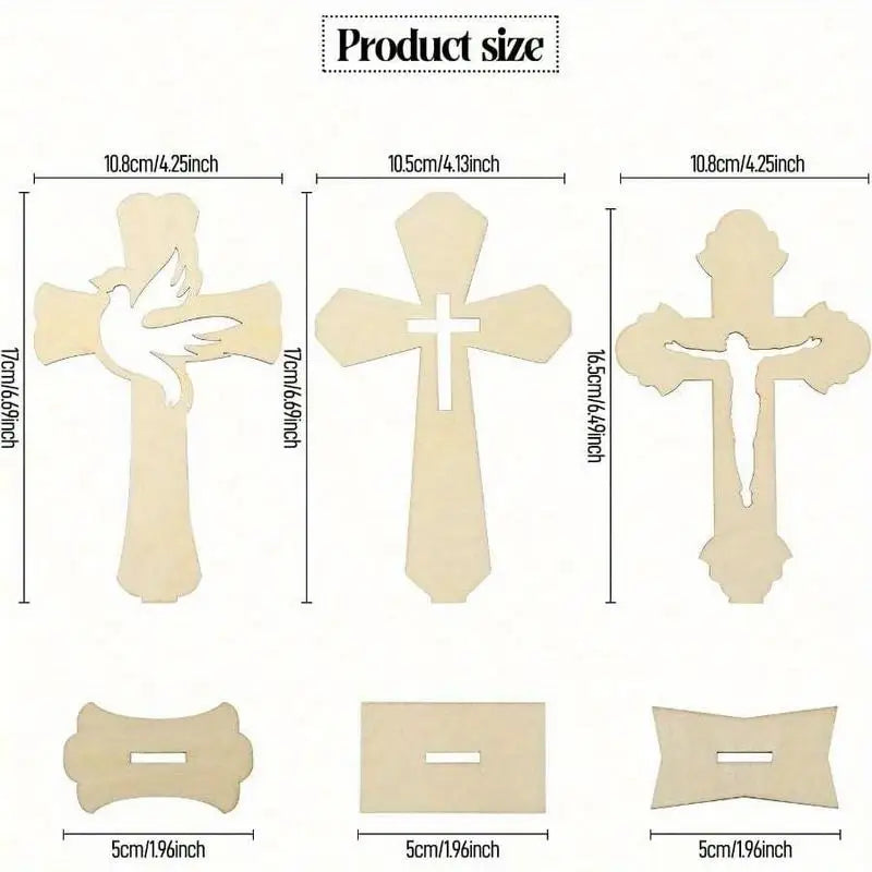 24 Rustic Wooden Crosses – Catholic Craft & Baptism Décor Wooden Craft Crosses Babs