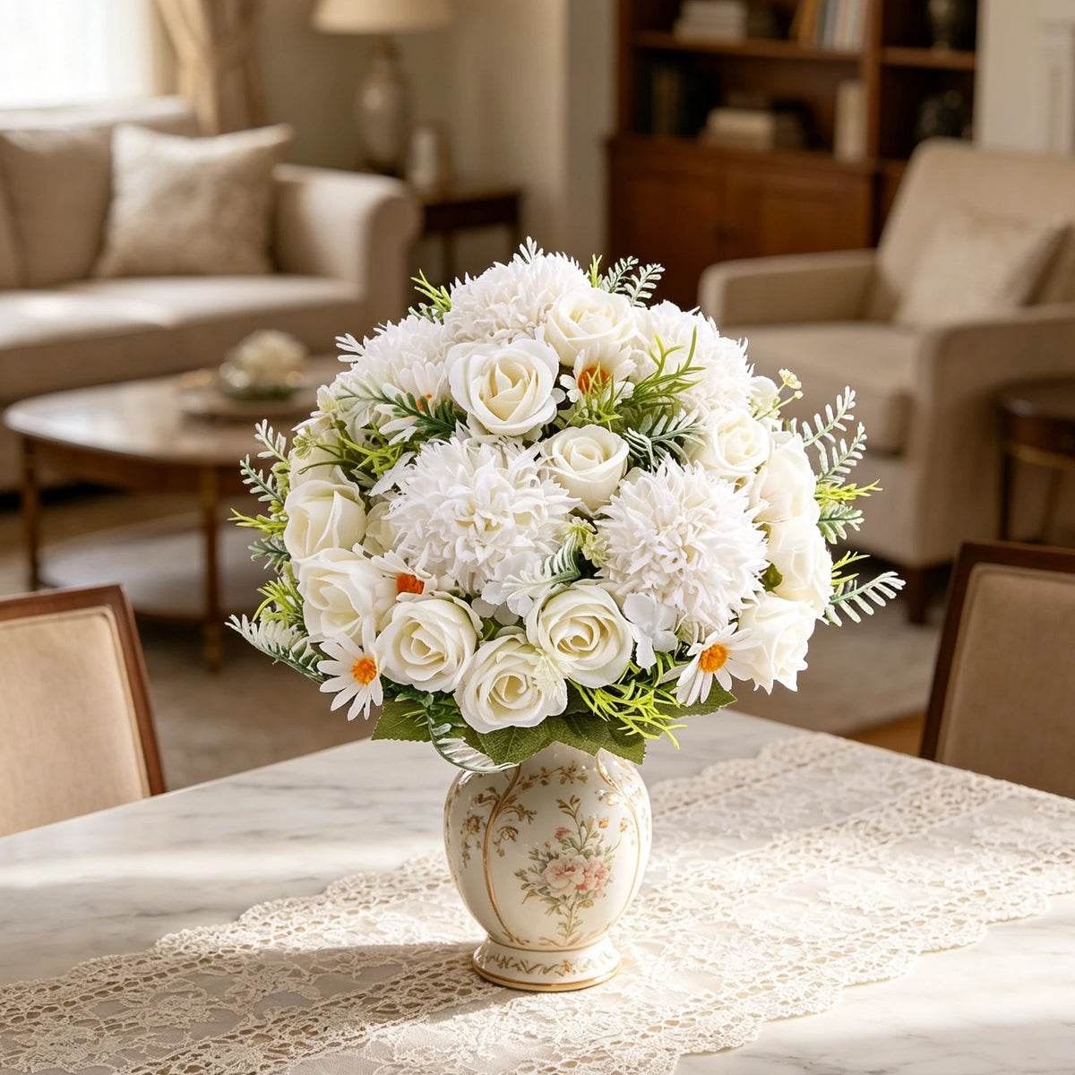 Artificial Silk Rose Bouquet – Wedding & Home Floral Decor Artificial Flower Bouquet Babs