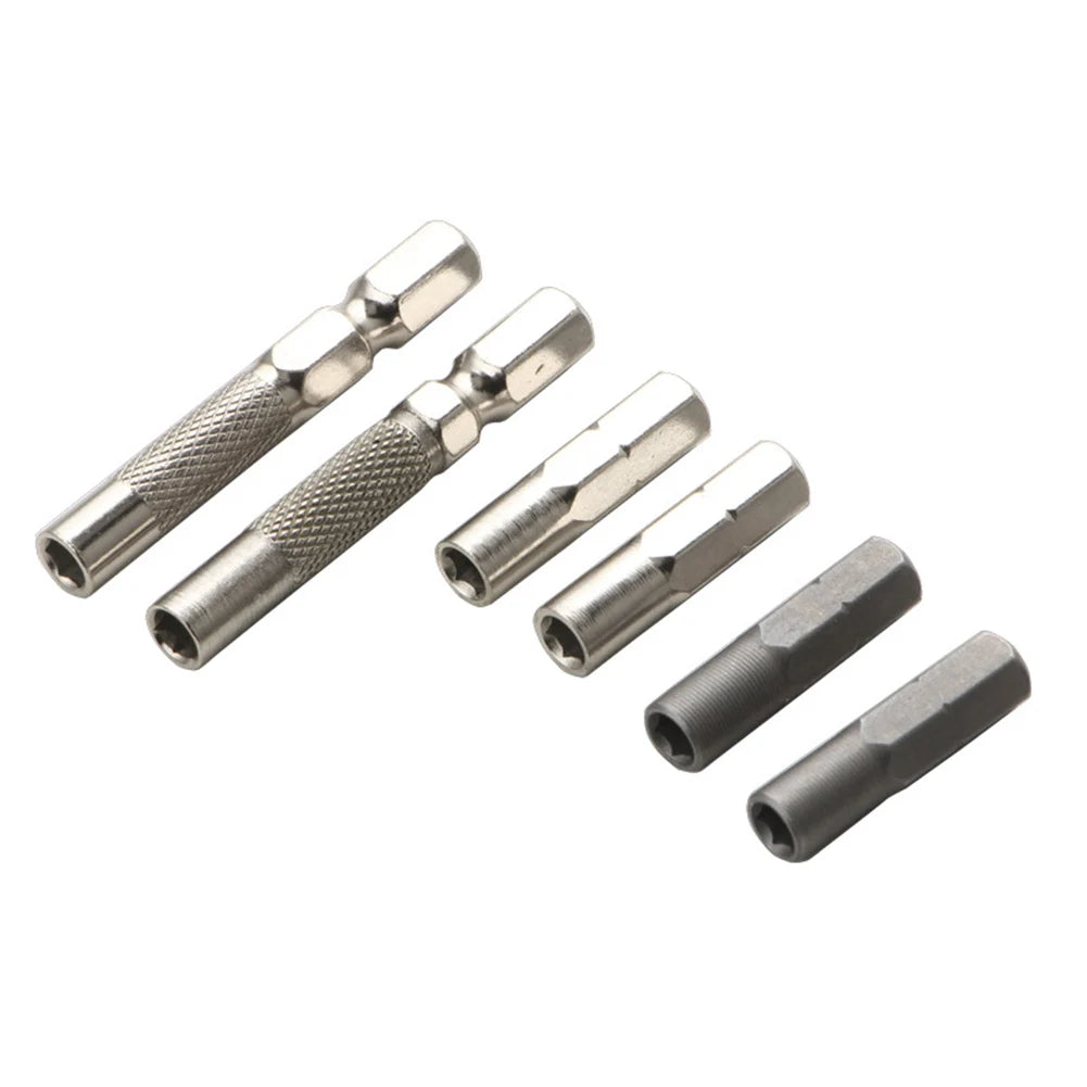 6-Pack 1/4" Hex to 4mm Bit Adapter Set | Carbon Steel Screwdriver Bit Adapter Babs 6pcs