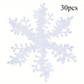 30pcs White Christmas Snowflake Tree Decorations Set Christmas Ornament Set Babs 30pcs