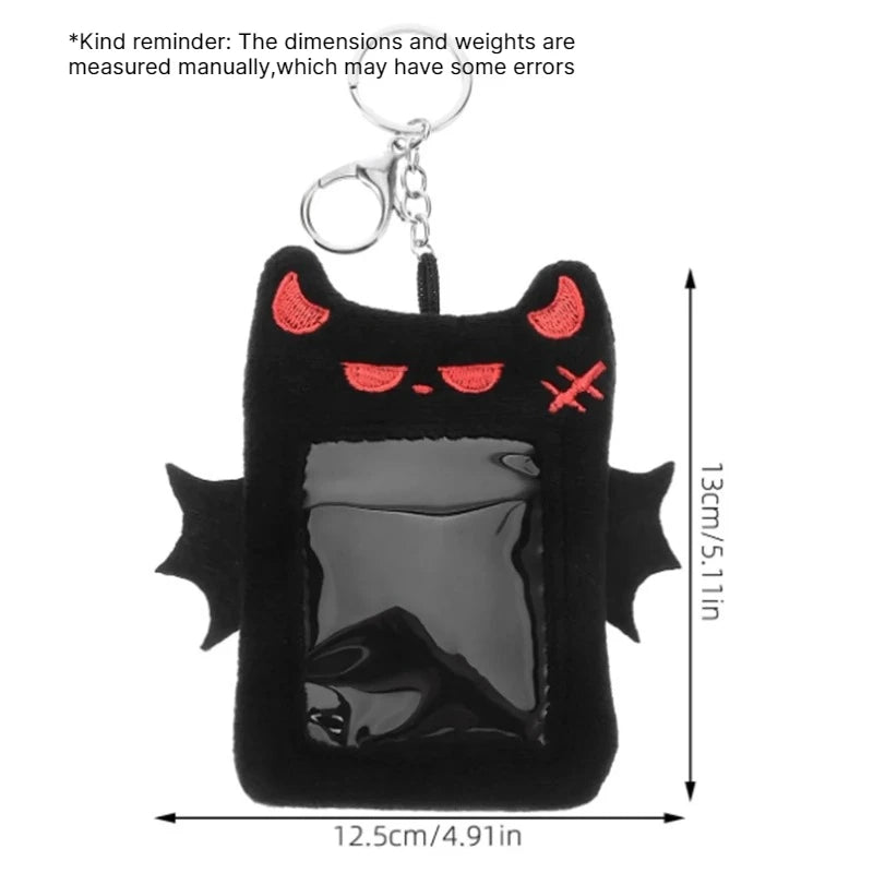 Cute Devil Plush Photocard Holder – Kawaii Card Case Plush Card Holder Babs