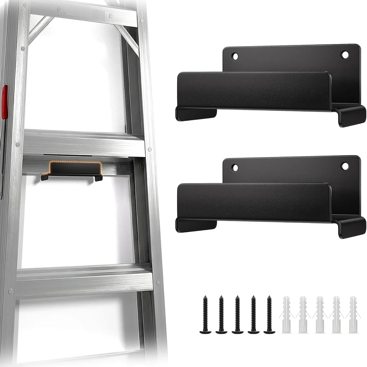 Heavy Duty Garage Wall Ladder Hook – Wall Mount Storage Rack Garage Wall Hook Babs