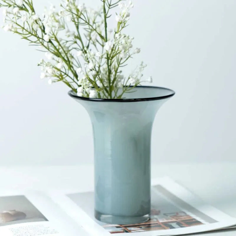 Modern Glass Vase – Large Caliber Home Décor Flower Bottle Decorative Glass Vase Babs