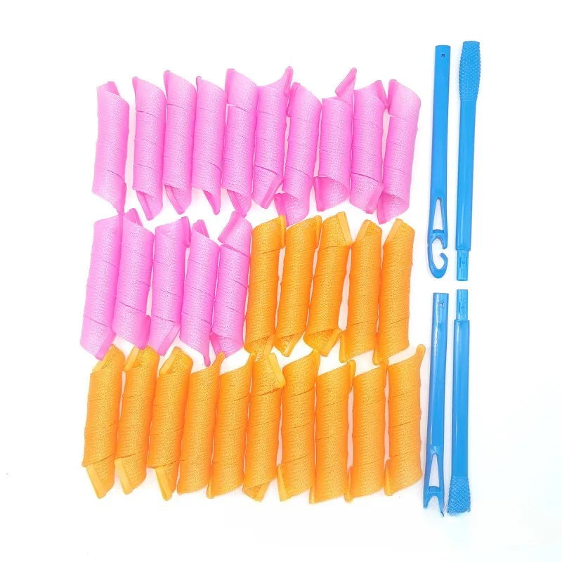 20cm No-Heat Snail Hair Rollers – Spiral Curls, Heatless Styling No-Heat Hair Rollers Babs