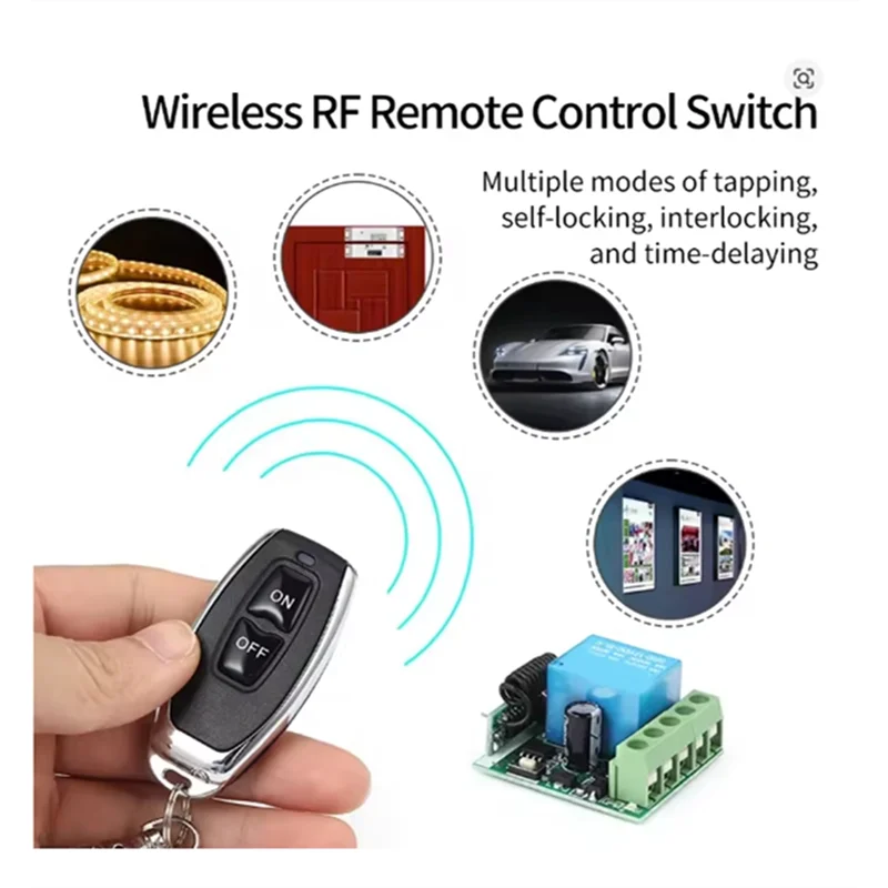 RF 433MHz 12V Relay Receiver Wireless Remote Control Switch Wireless Relay Switch Babs