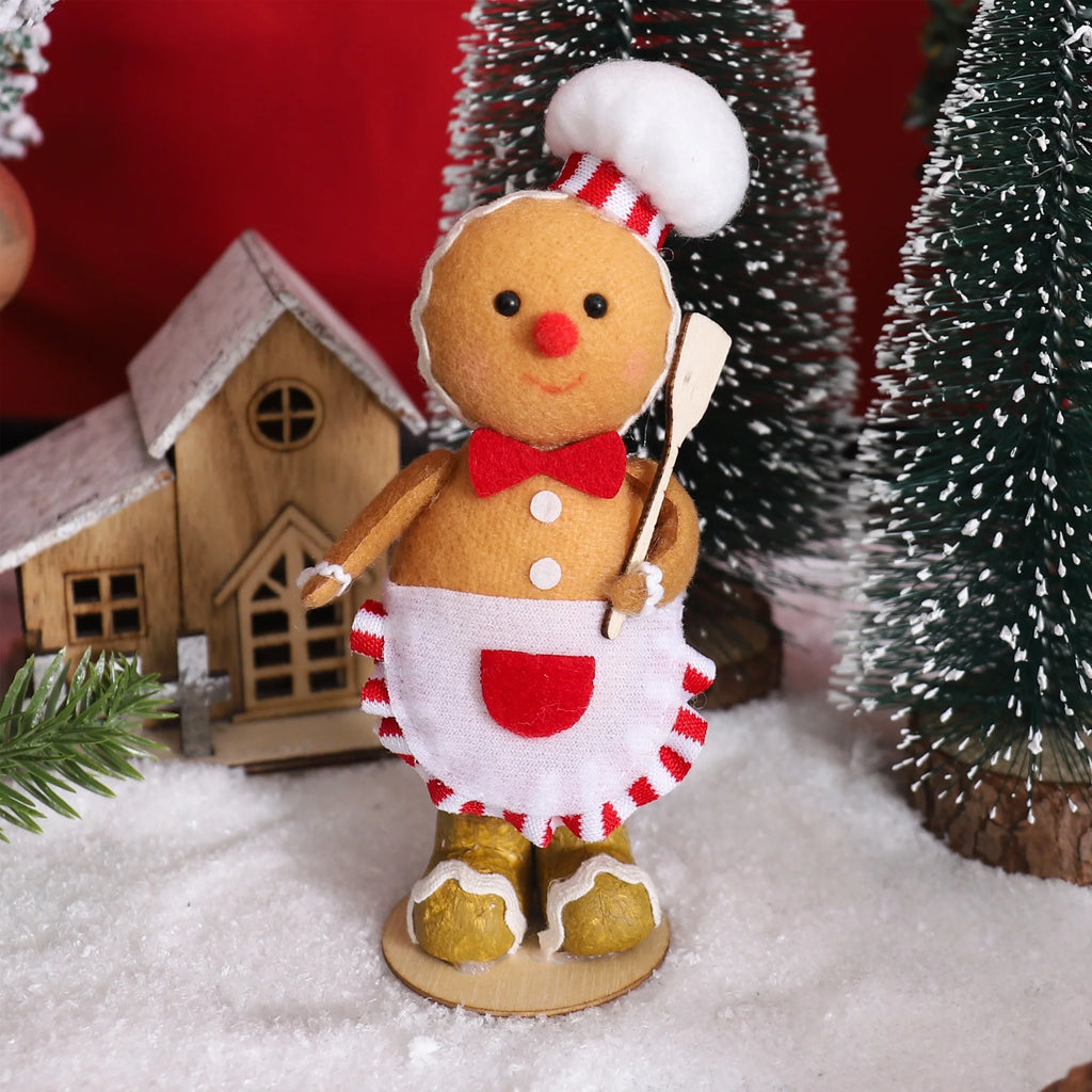 Gingerbread Man Chef Doll Christmas Ornament Holiday Decor Holiday Figurine Ornament Babs Boy 2PC