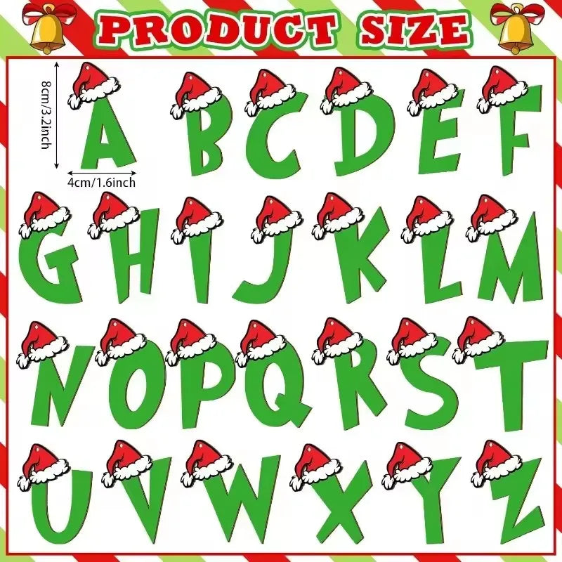 26 Letter Christmas Tree Ornaments – DIY Holiday Décor Set Christmas Ornaments Babs