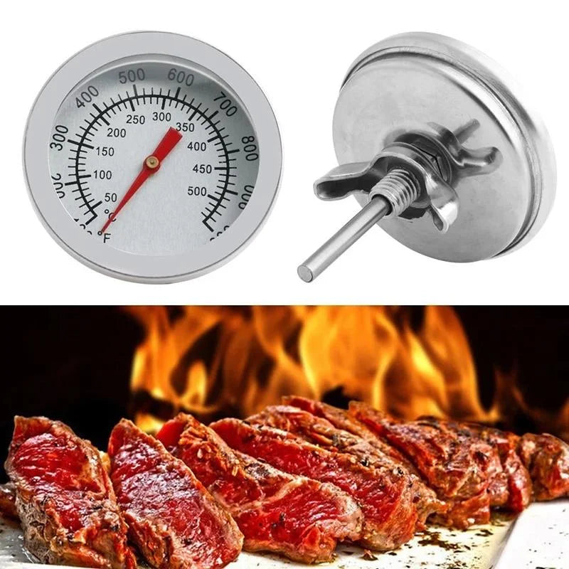 BBQ Smoker Grill Thermometer Gauge 50–500°C Steel BBQ Thermometer Gauge Babs