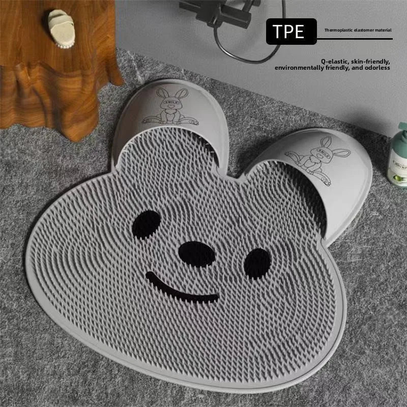 Silicone Foot Scrubber Bath Mat – Anti-Slip Dead Skin Remover Foot Scrubber Mat Babs