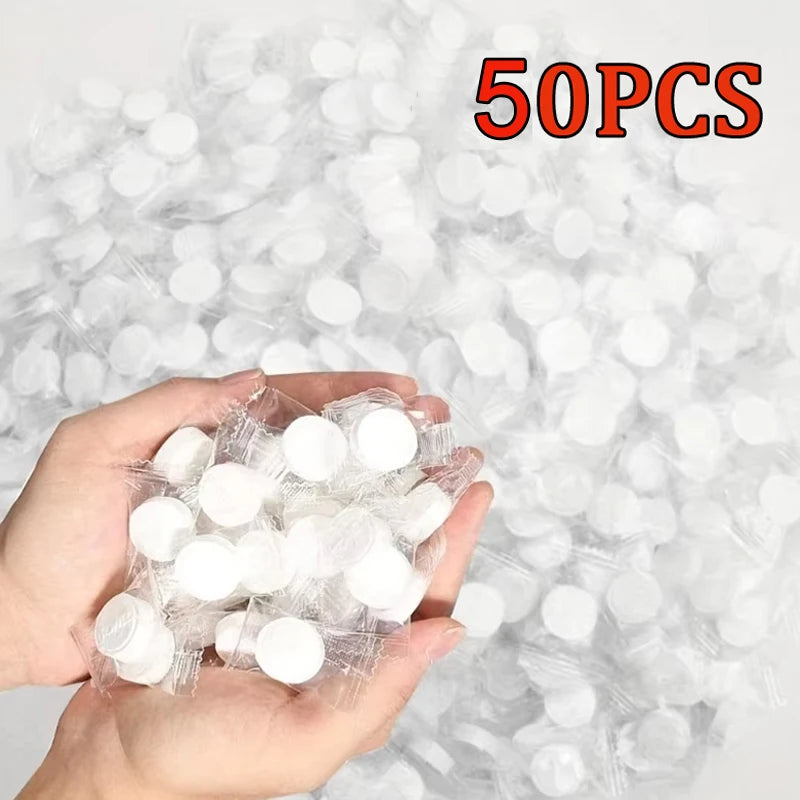 Compressed Disposable Travel Towels – Portable & Individually Wrapped Disposable Travel Towels Babs 50 pcs