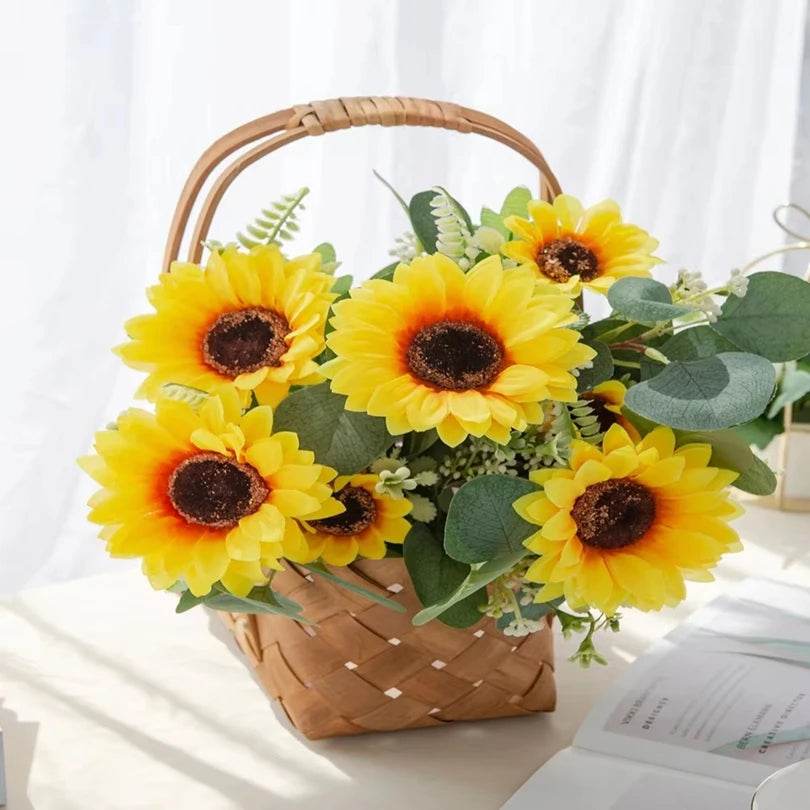 Artificial Silk Sunflower Bouquet – Wedding & Home Décor Artificial Flower Bouquet Babs