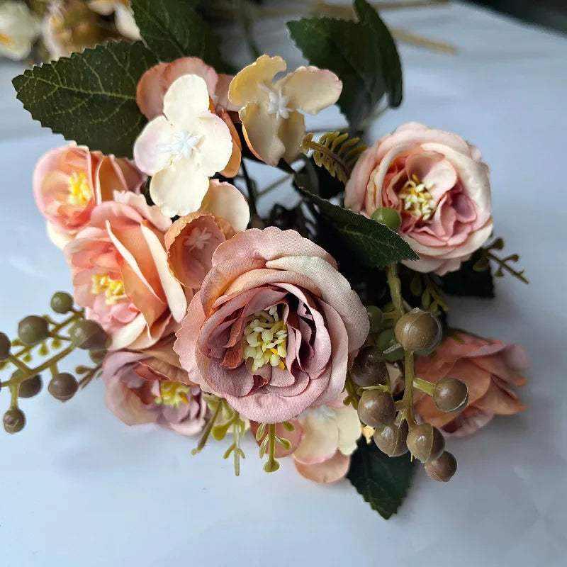 Artificial Silk Rose Flowers – Wedding & Home Décor Bouquet Artificial Silk Flowers Babs