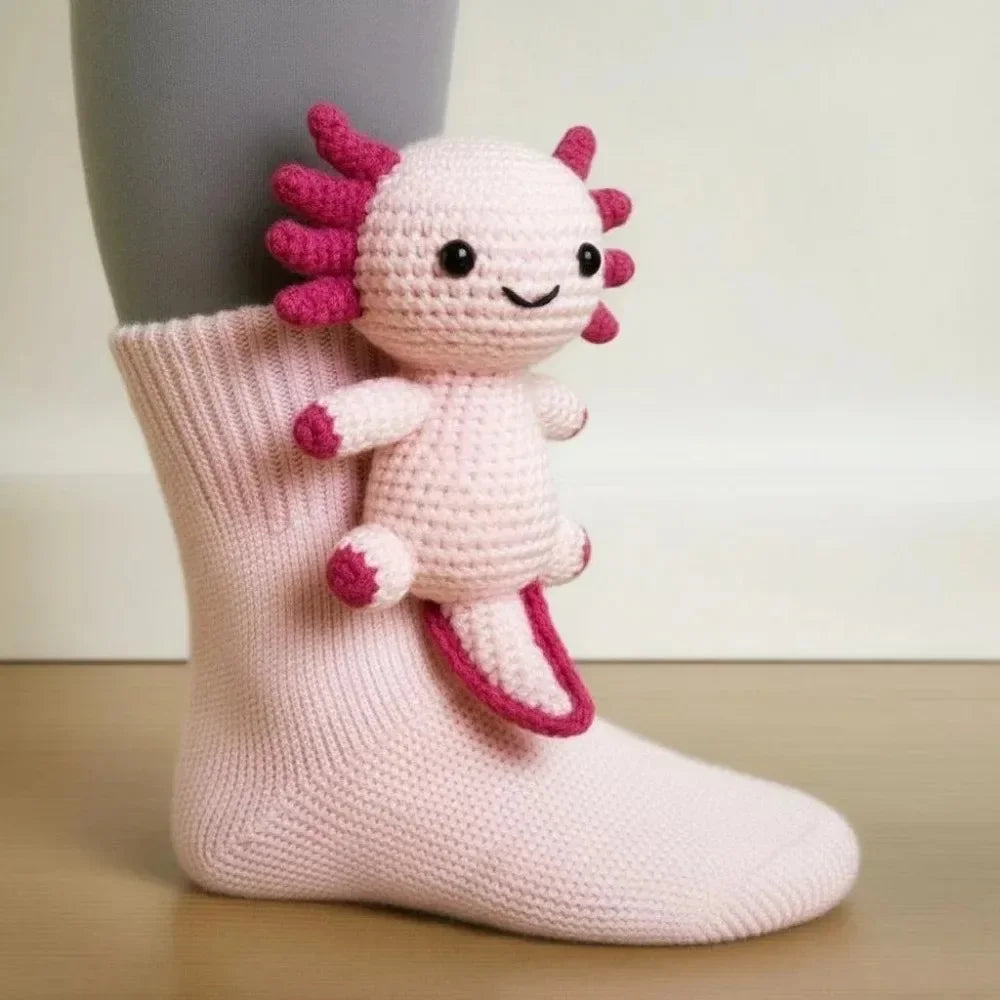 3D Knitted Animal Floor Socks – Cute Sloth & Panda Gift Novelty Knitted Socks Babs style 9 One Size
