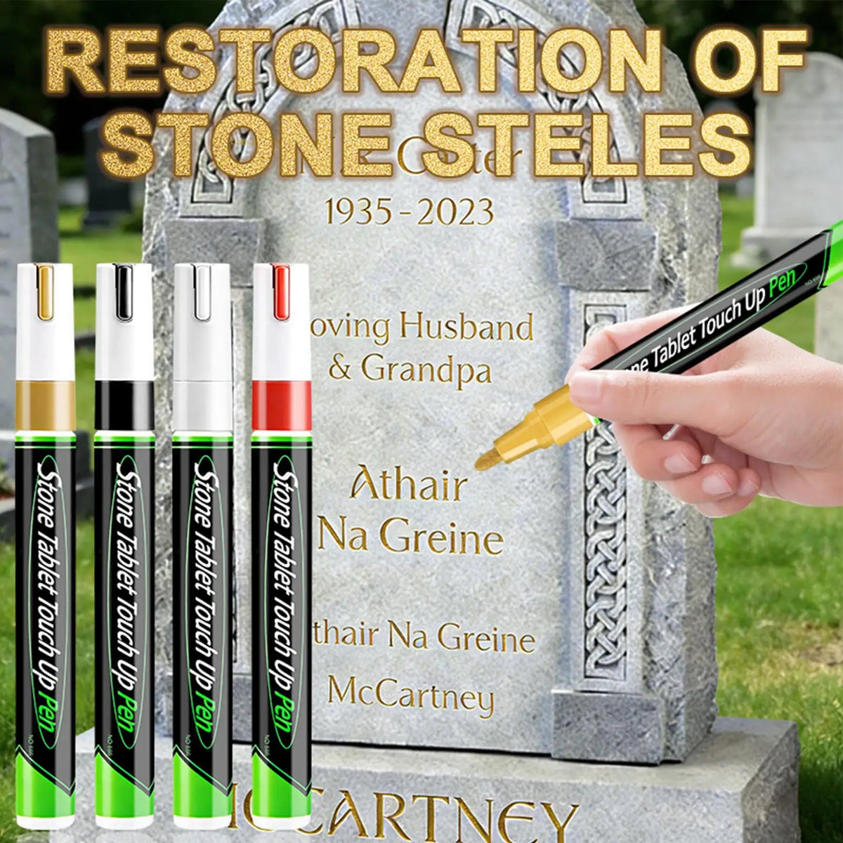 Weatherproof Touch-Up Paint Pen – Stone, Granite & Metal Paint Marker Pen Babs