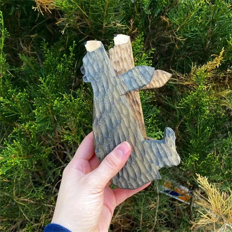 Wooden Bear Door Topper Corner Sculpture – Home & Office Decorative Sculpture Babs