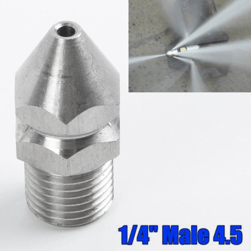 1/4" Pressure Washer Pipe Jetter Nozzle – 4-Jet Drain Cleaner Pressure Washer Nozzle Babs
