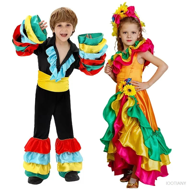 Kids Brazilian Carnival Dance Costume – Boys & Girls Set Kids Dance Costume Babs