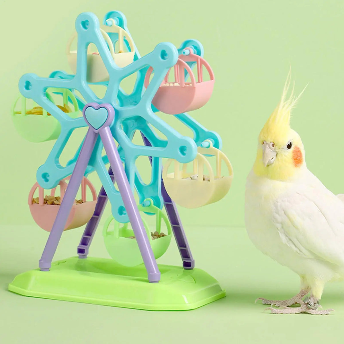 Parrot Foraging Wheel Toy – Interactive Bird Snack Feeder Bird Foraging Toy Babs