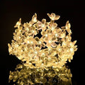 Solar Cherry Blossom LED String Lights – Waterproof Fairy Lights Solar String Lights Babs Warm White 1.5m 10light 3PCS No plug