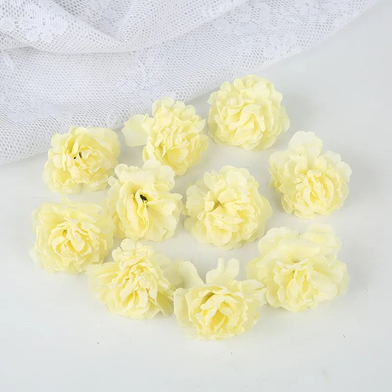 Yellow Silk Artificial Rose Heads – Wedding & Home Décor DIY Artificial Silk Flowers Babs 18 10Pcs