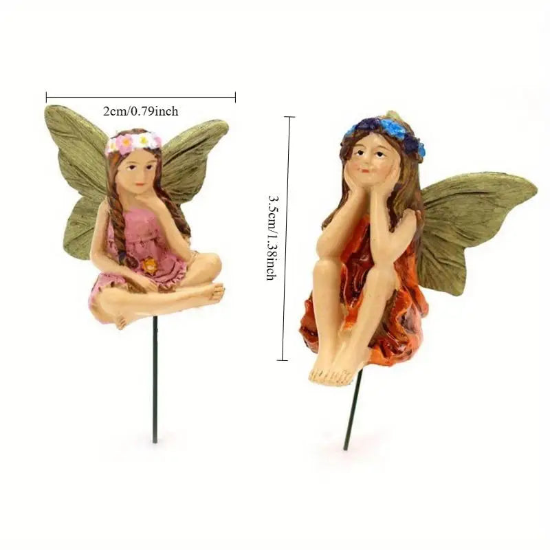 6-Piece Flower Fairy Garden Micro Landscape Ornament Set Garden Fairy Ornament Babs