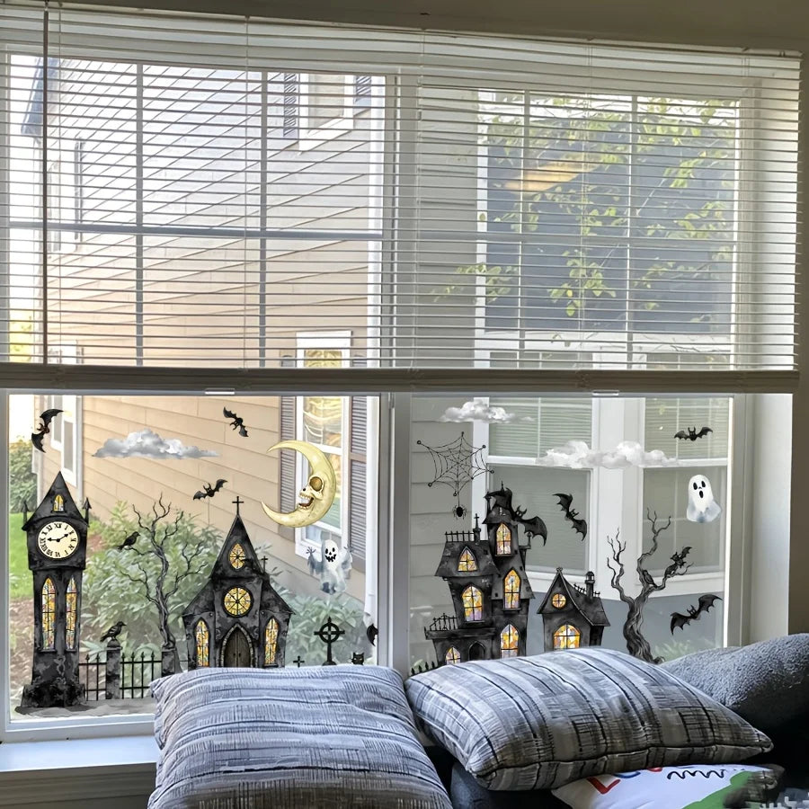 Halloween Window Clings – Ghost & Pumpkin Stickers | Home & Office Halloween Window Clings Babs