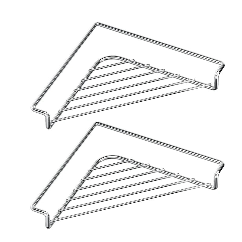 Stainless Steel Triangle Sink Caddy – Sponge & Drain Organizer Sink Storage Rack Babs 2Pcs