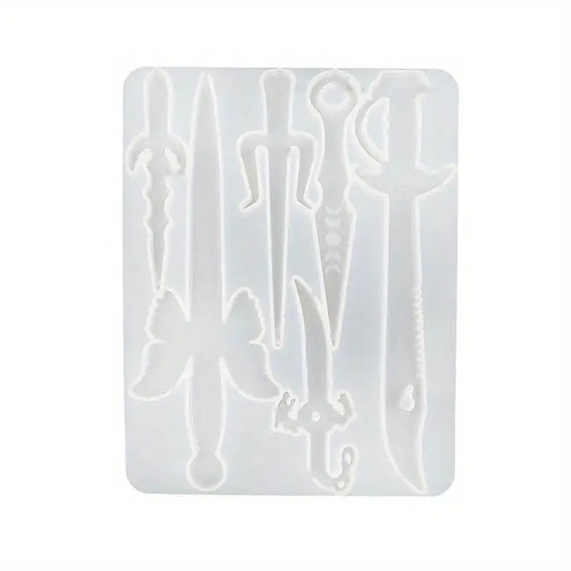 Dagger Silicone Resin Mold – DIY Jewelry Pendant & Keychain Silicone Casting Mold Babs 1pc