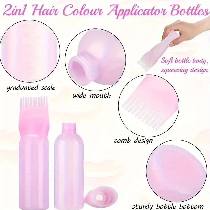 120ml Refillable Hair Dye Squeeze Bottle | Salon Applicator Hair Dye Applicator Babs