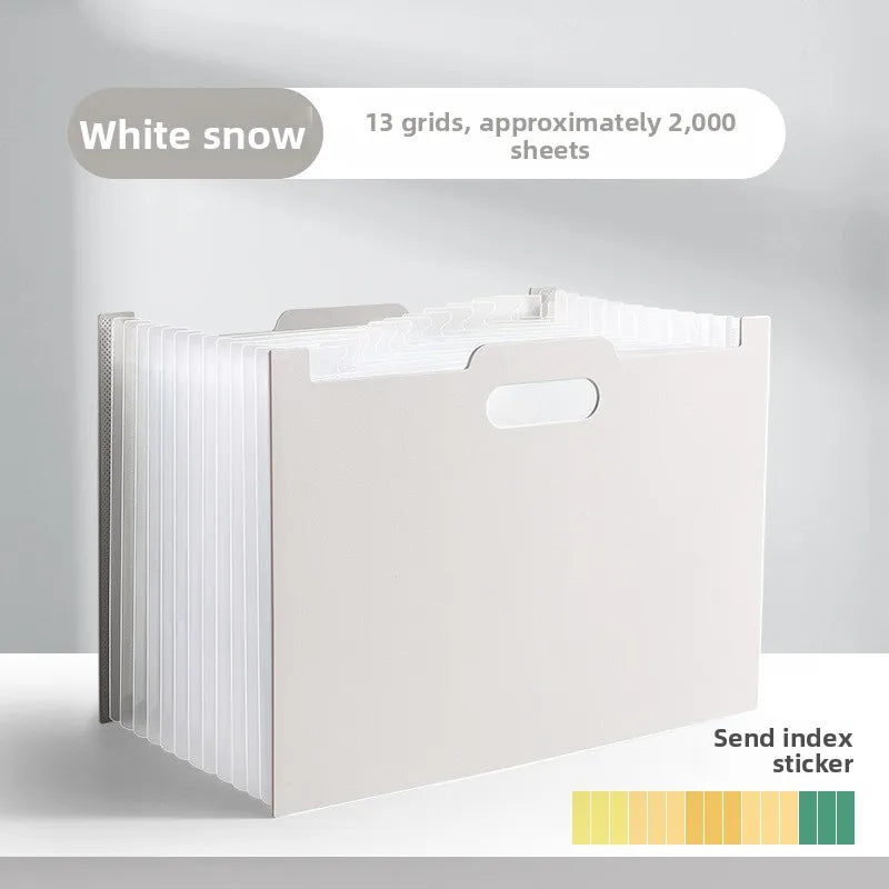 A4 Accordion File Bag – Expandable Multi-Layer Document Organizer Accordion File Organizer Babs White A