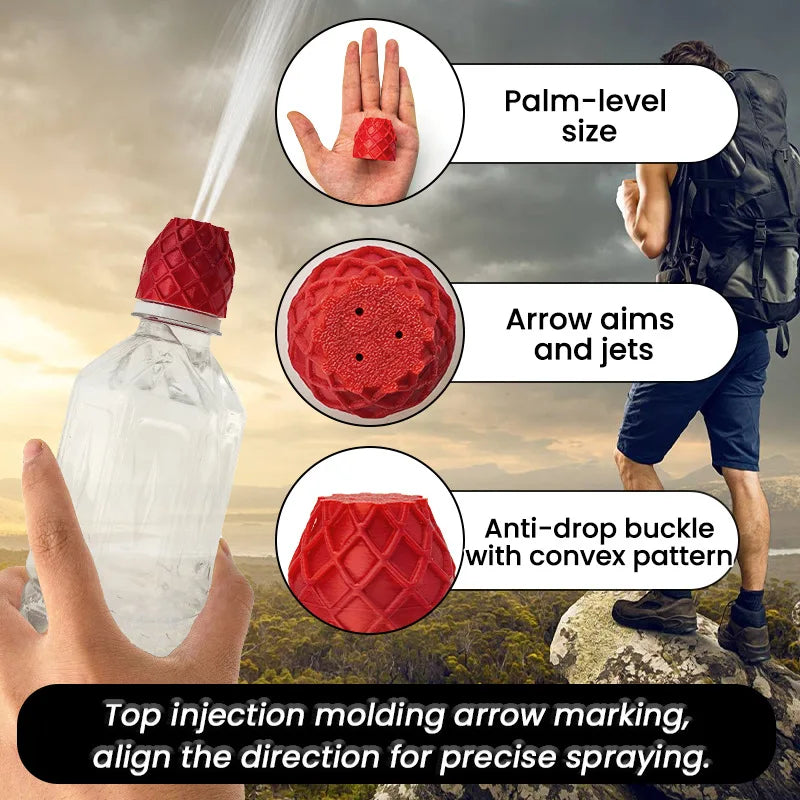 Ultralight Spray Bottle Cap – Camping, Garden & Hand Washing Spray Bottle Cap Babs