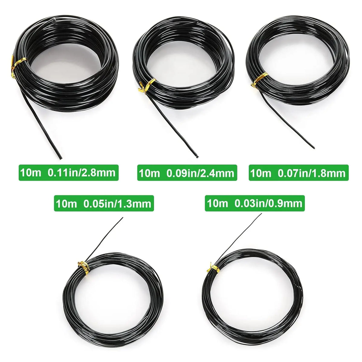 Aluminum Bonsai Training Wire – 4 Thicknesses, 5–15 m Bundles Bonsai Training Wire Babs
