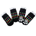 Cute Anti-Slip Pet Socks for Dogs & Cats – 4 Pack, S/M/L Pet Socks Babs black dots M