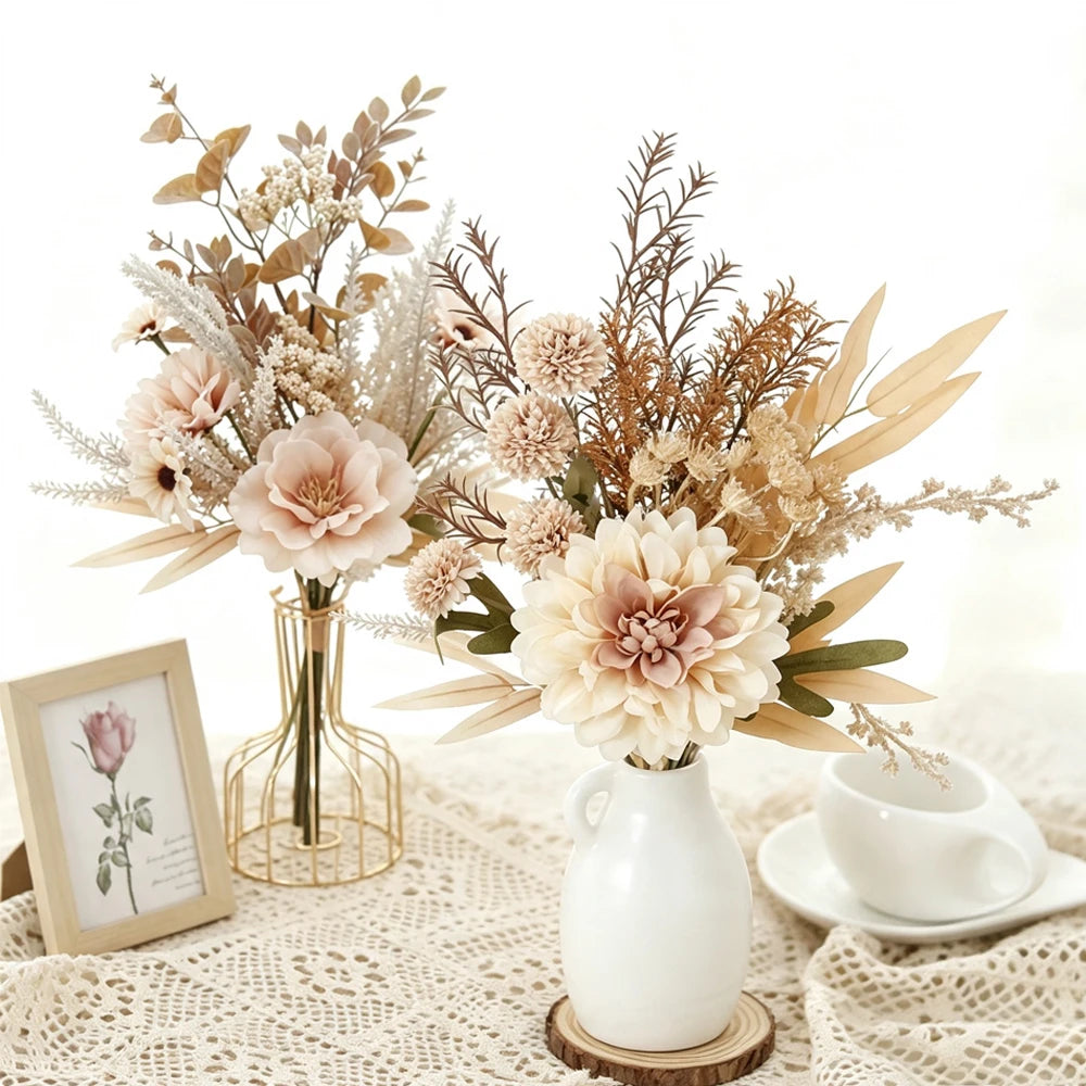 Silk Artificial Peony Dahlia Flowers – Wedding & Home Decor Artificial Silk Flowers Babs