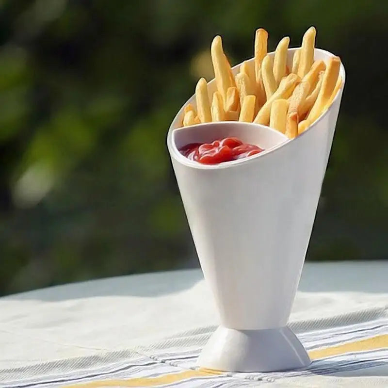 Snack Cone Stand & Dip Holder for Chips, Fries & Finger Food Snack Serving Stand Babs