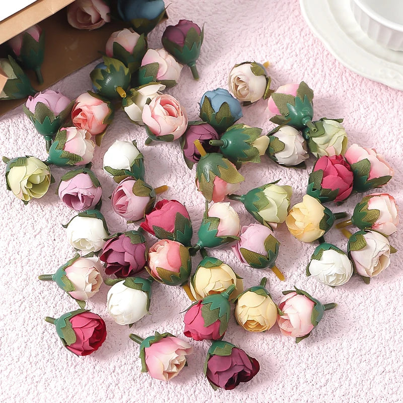 Silk Rose Artificial Flower Heads 10/50 Pcs – Wedding & Home Decor Artificial Flower Heads Babs