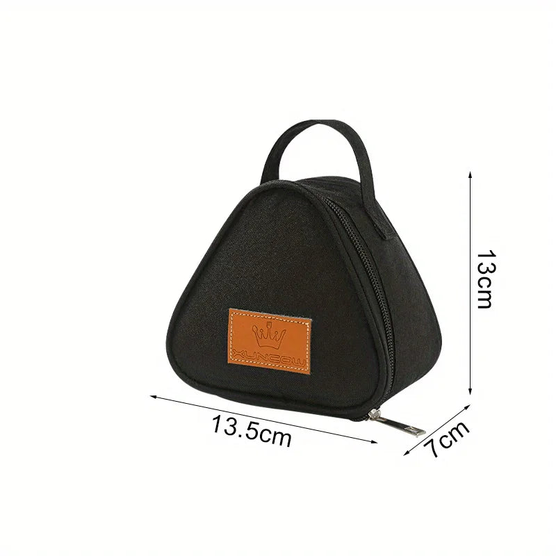 Triangular Insulated Rice Ball Lunch Bag – Aluminum Foil Oxford Insulated Lunch Bag Babs black