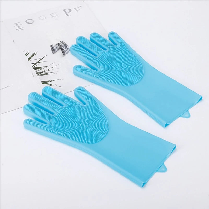 Silicone Cleaning Gloves – Waterproof Kitchen Scrubbing Gloves Silicone Cleaning Gloves Babs 1Pair 2