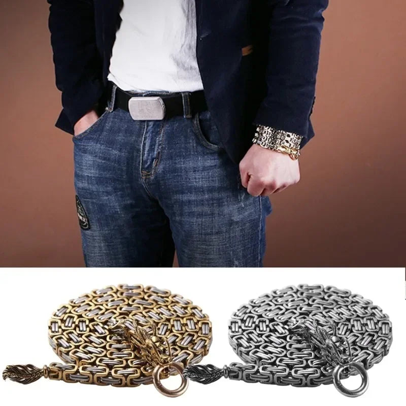 Stainless Steel Dragon Chain Bracelet 101cm – EDC Tactical Whip Chain Link Bracelet Babs
